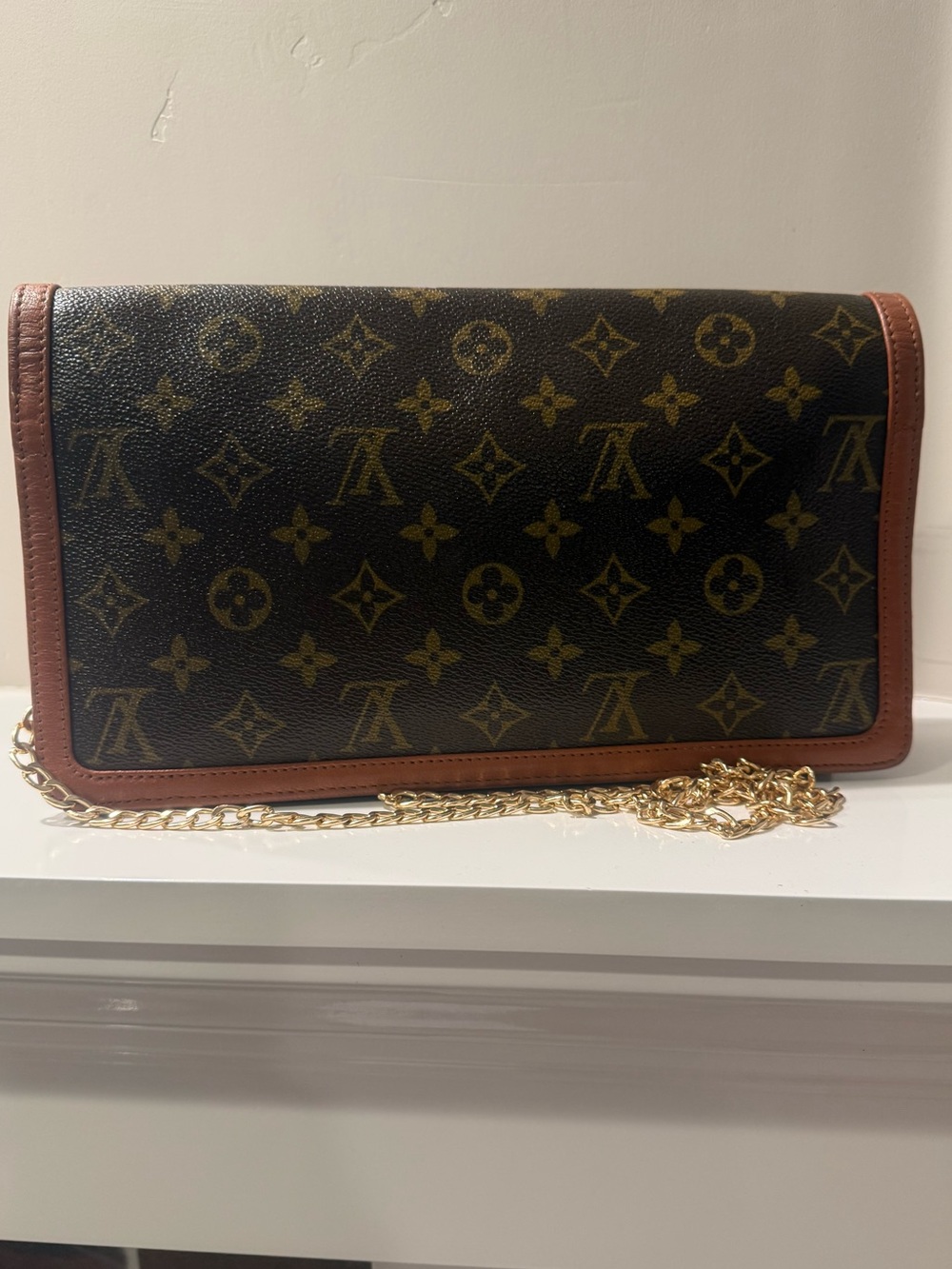 Louis Vuitton Monogram Grand Dame Clutch with Custom Hand-painted Floral Design - Picture 9 of 14